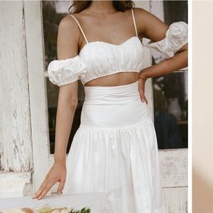 Shona Joy High Waisted Midi Skirt